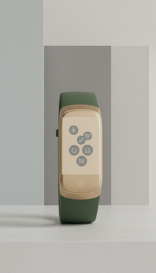 Pulsera fitness oro café